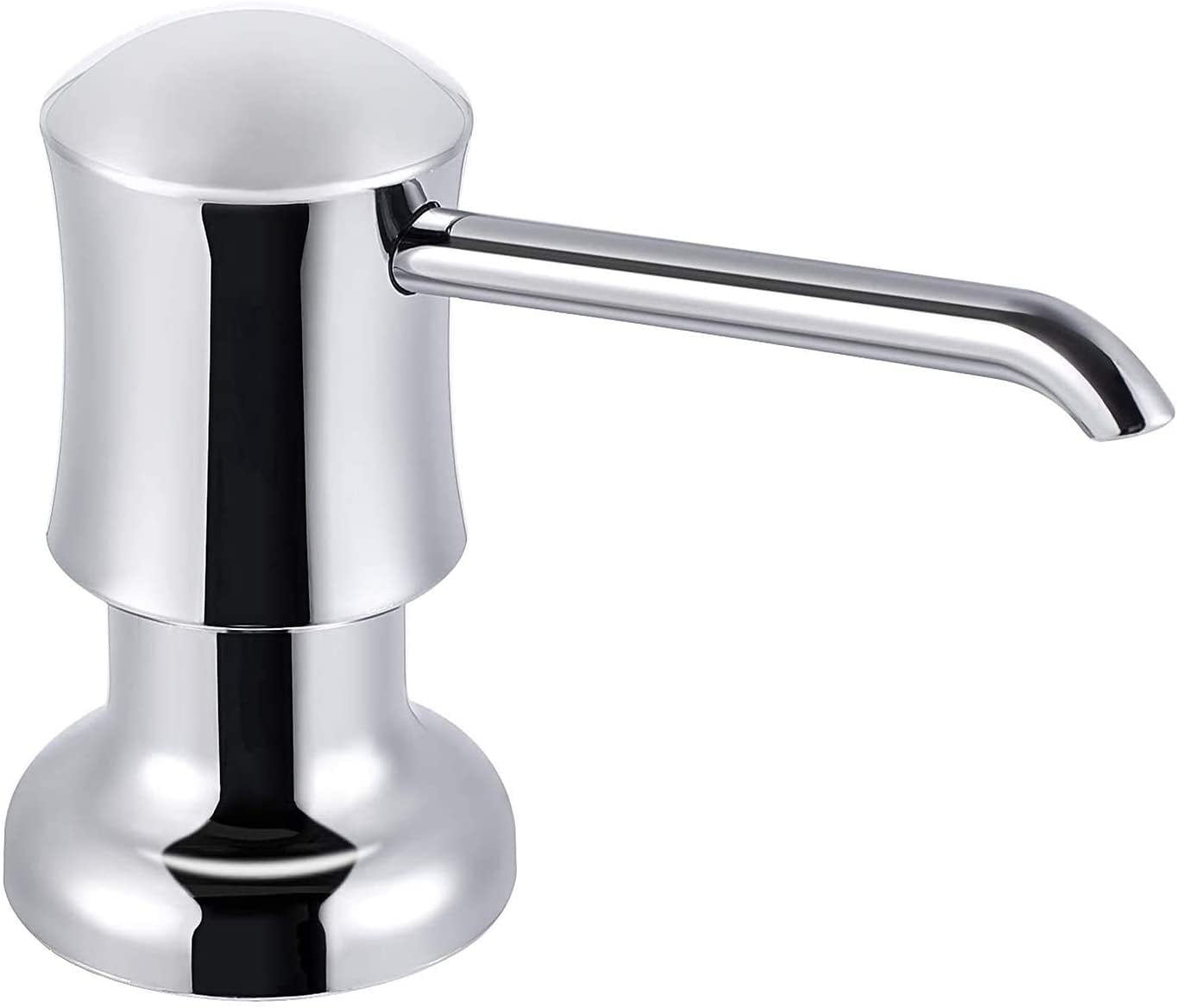 SAMODRA Soap Dispenser for Kitchen Sink – Chrome Silver Kitchen Sink Faucet Built-in Soap Dispenser Lotion Pump