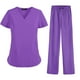 thumbnail image 3 of Conjuntos exfoliantes para mujeres y hombres, ropa de trabajo de enfermera, uniforme para enfermería, uniforme de trabajo lavable a máquina, túnica y Púrpura Yinane Uniformes de Trabajo, 3 of 6