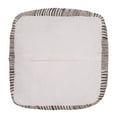 thumbnail image 6 of LR Home Square Brown/Cream Recycled Chindi Medium-Sized Indoor Pouf, 18"x18"x18", 6 of 10