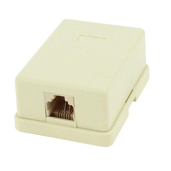 Unique Bargains Wall Mount Single Port Telephone Phone Jacks 6P4C RJ11