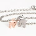 thumbnail image 3 of RuiJiao Fashion Collarbone Chain Necklace with Elaborate Two Elephants Pendant - Delicate Jewelry for Women, 3 of 5