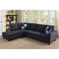 thumbnail image 2 of Star Home Living Corp Tracy Linen Fabric Left Facing Sectional in Black/Gray, 2 of 2