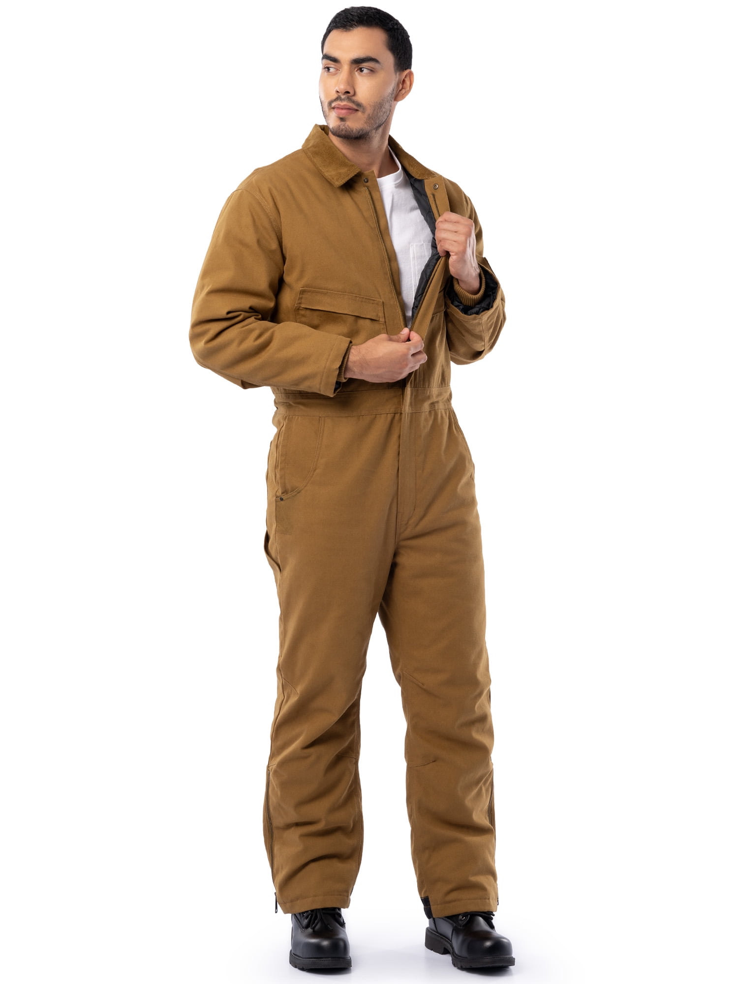 Wrangler Workwear Men's Long Sleeve Insulated Flex Duck Rugged Work Coverall, Size S-5XL