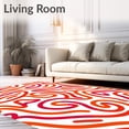 thumbnail image 2 of ODIKA 8x8 Machine Washable Non-Slip Area Rug, Abstract Swirl Contemporary Art Inspired Accent with Modern Flair Ultra Soft Rug, None, 536648, 2 of 7