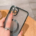 thumbnail image 4 of Compatible with iPhone 11 Pro Max Magnetic Gardient Glitter Case, Plating Bling Cute Case with MagSafe for Women Girls Full Camera Protector Back Cover for iPhone 11 Pro Max 6.5'' Green, 4 of 11