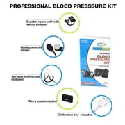 Primacare DS-9181-BKWM Professional Aneroid Sphygmomanometer and Sprague Rappaport Stethoscope, Manual Blood Pressure Kit with Cuff and Carrying Case, Black