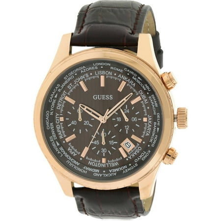 Guess Luscious Leather Chronograph Men's Watch