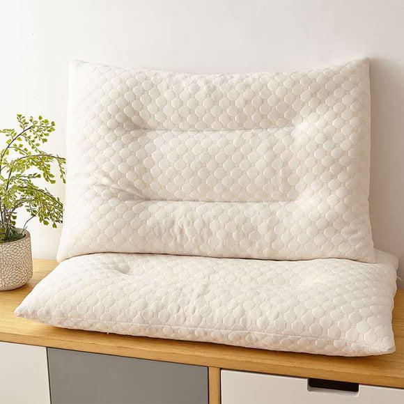 LSLJS Soft Water Low Pillow Low Pillow Core Protects The Cervical Vertebra To Help Sleep Adults and Children Whole Head Students Soft Thin, Cotton Pillows