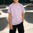 thumbnail image 2 of jobturf Boys Short Sleeve Shirts Kids Quick Dry Athletic Workout Tops Summer Crewneck T-Shirt Casual Basic Tees Size 4-16 Years, 2 of 9