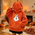 thumbnail image 7 of AHMOMEI Halloween 3D Pumpkin Hoodies Zip Front Hood Fluffy Unisex Ghost Sweatshirt with 3D Hood & Kangaroo Pocket Spooky Orange Hoodie for Halloween Party Daily Wear XXL, 7 of 7