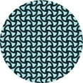 thumbnail image 1 of Ahgly Company Machine Washable Indoor Round Transitional Deep Teal Green Area Rugs, 7' Round, 1 of 7