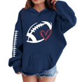 thumbnail image 4 of Ruyang Boys Girls Baseball Hoodies School Hooded Sweatshirts Pocket Long Sleeve Preppy Pullover Hoodie Oversized Tops, 4 of 7