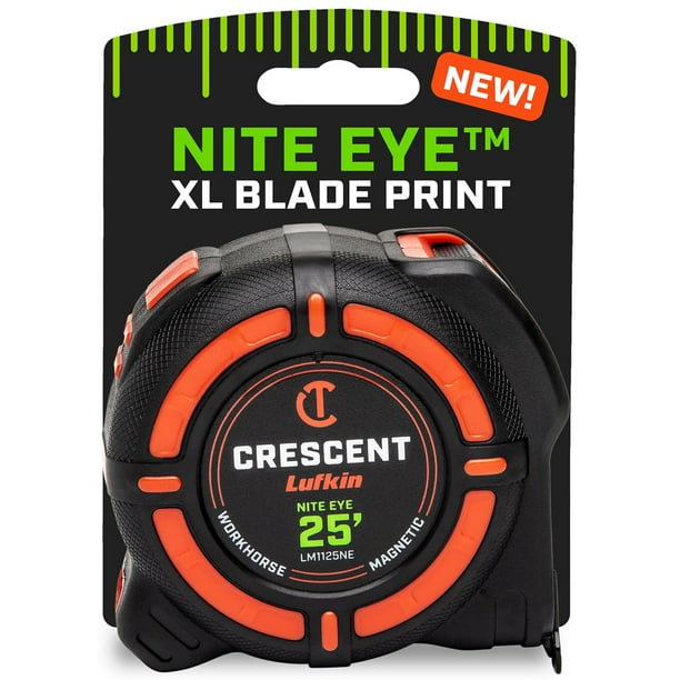 Cinta métrica Crescent LM1125NE, 7,6 m, magnética, NITE EYE