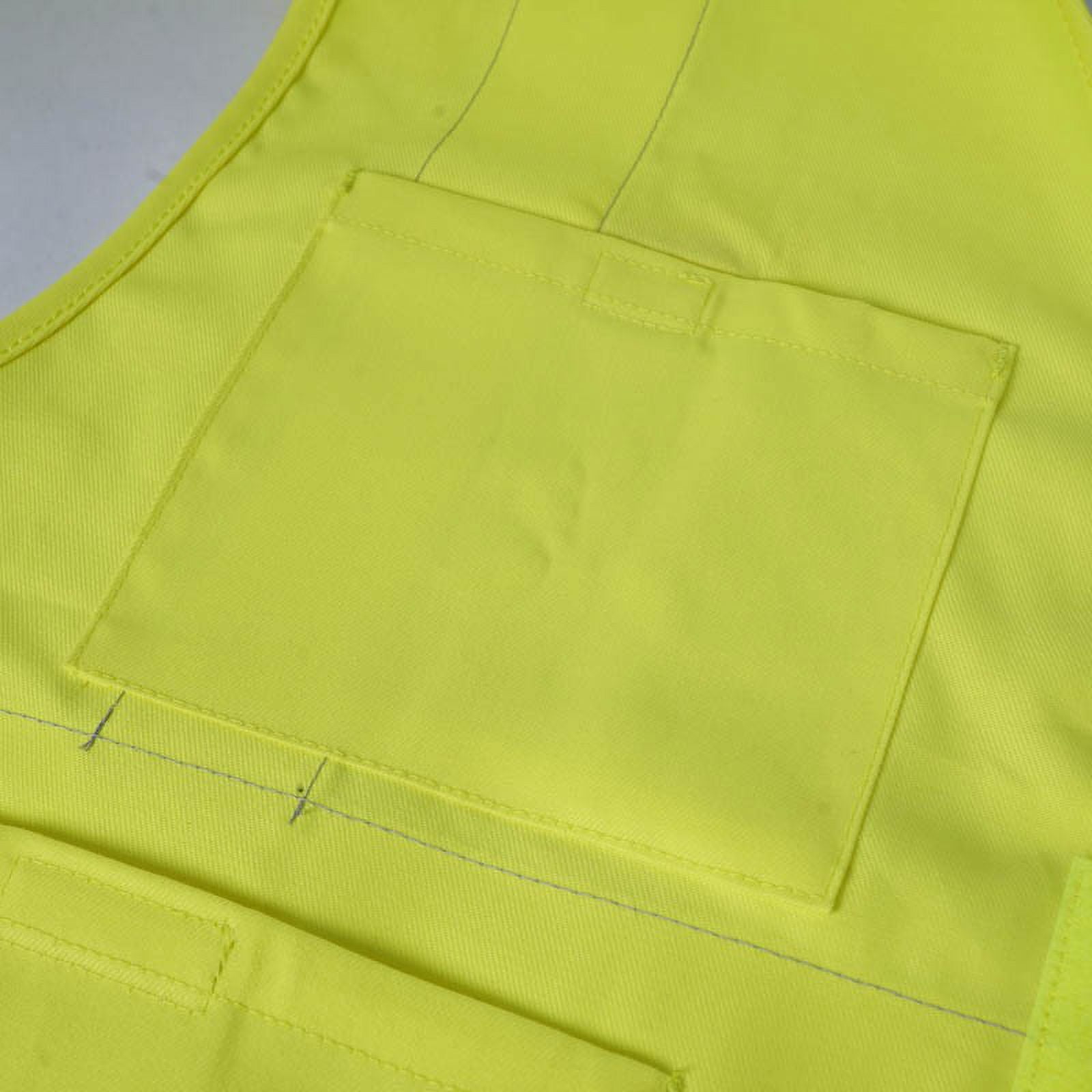 Premium Solid ANSI Class 2 NFPA 70E ASTM1506 CAT 2 ARC rating 8.9 Cal/cm² Neon Safety Green FR Safety Vest with Pockets Size 2XL