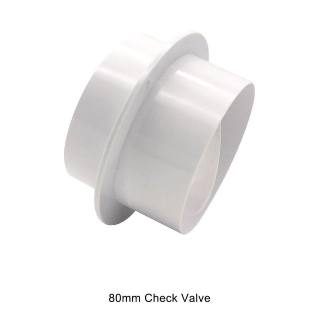 mmirethe Sturdy And Durable Duct Hose Check Valve For Reliable Performance White 80mmcheck valve 1Set