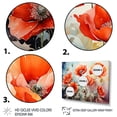 thumbnail image 3 of Designart "Reverie of Poppies Red and Green II" Floral Framed Wall Art - Traditional Red Poppies Hallway Framed Wall Art Decor, 3 of 6