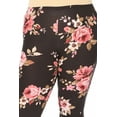 thumbnail image 5 of Women's Plus Size High Waisted Print Soft Stretch Palazzo Flare Pants, 5 of 5