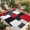 Red Gray, variant on Indoor Outdoor Area Rugs,Spring Flower Vines Retro Linen Washable Patio Rug Non-slip Quick Dry Camping Rugs,Yellow Fallen Leaves Seamless Floor Carpet for Porch Deck Backyard RV Decor,4x6ft