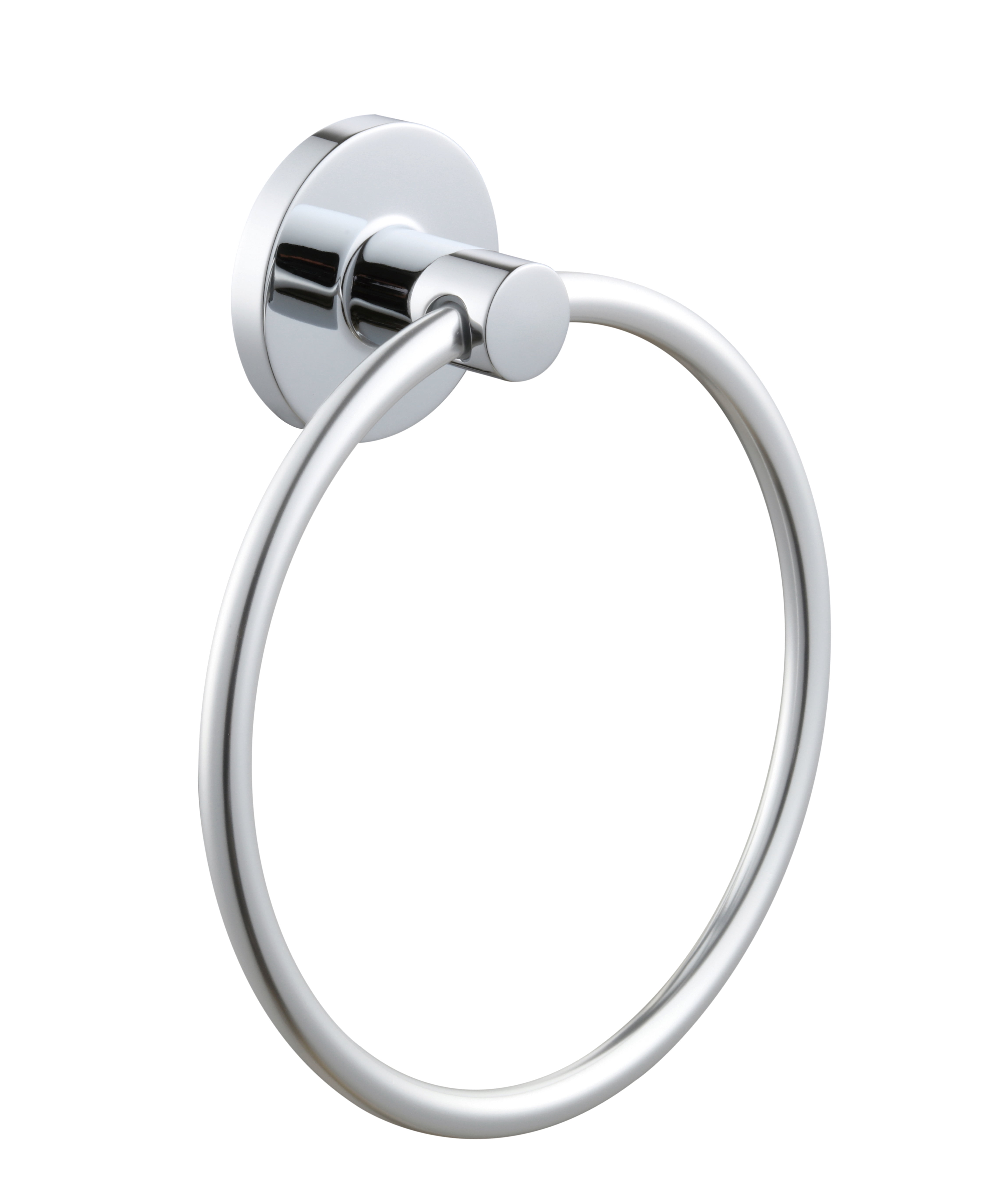 (3 pack) Mainstays Modern Round Towel Ring in Chrome