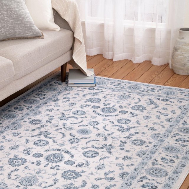 Banburry Ivory and Grey Woven Area Rug