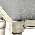 thumbnail image 3 of Highland Park Rustic Ivory Wood Vanity Bench, 3 of 5