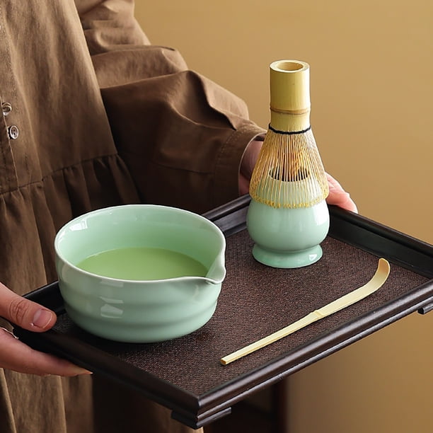 XYKA Matcha Set, 4 PCS Ceramic Tea Set Includes Matcha Bowl with