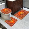thumbnail image 5 of Basketball Shower Curtain Sets - 4PCS Sports Shower Curtain for Boys Bathroom Set Boys Flaming Basketball Shower Curtain Bathroom Set with Rug, Toilet Cover and Bath Mat, 12 Hooks, 5 of 7