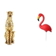 thumbnail image 1 of Figura de dorada, estatua de , flamenco, estaca de jardín, escultura de animal, material HDPE, adorno artístico, adecuado para regala, 1 of 8