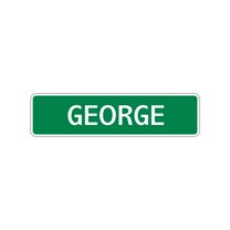 George Boys Children Name Indoor Outdoor Letter Printed Plaque Decoration Label Wall Novelty Aluminum Sign 4"x13.5"