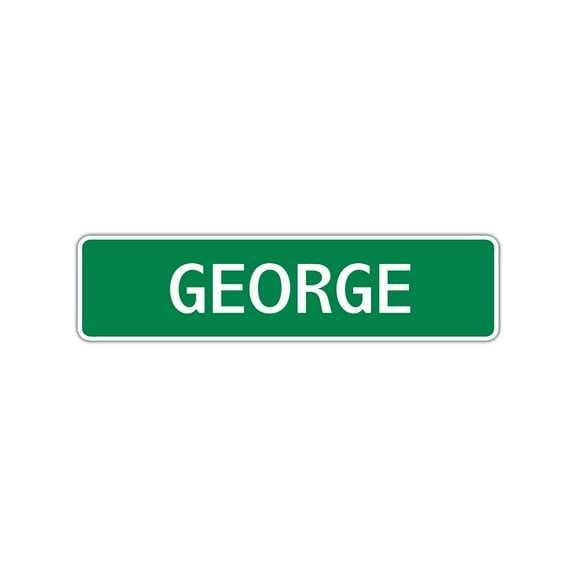 George Boys Children Name Indoor Outdoor Letter Printed Plaque Decoration Label Wall Novelty Aluminum Sign 4"x13.5"