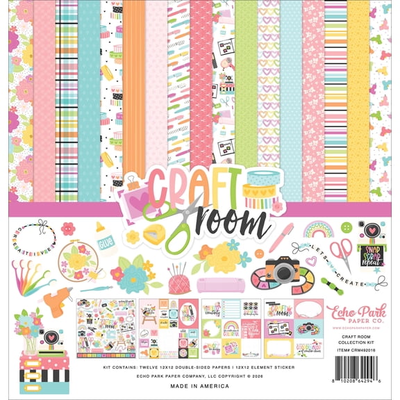 Echo Park Collection Kit 12"X12"-Craft Room