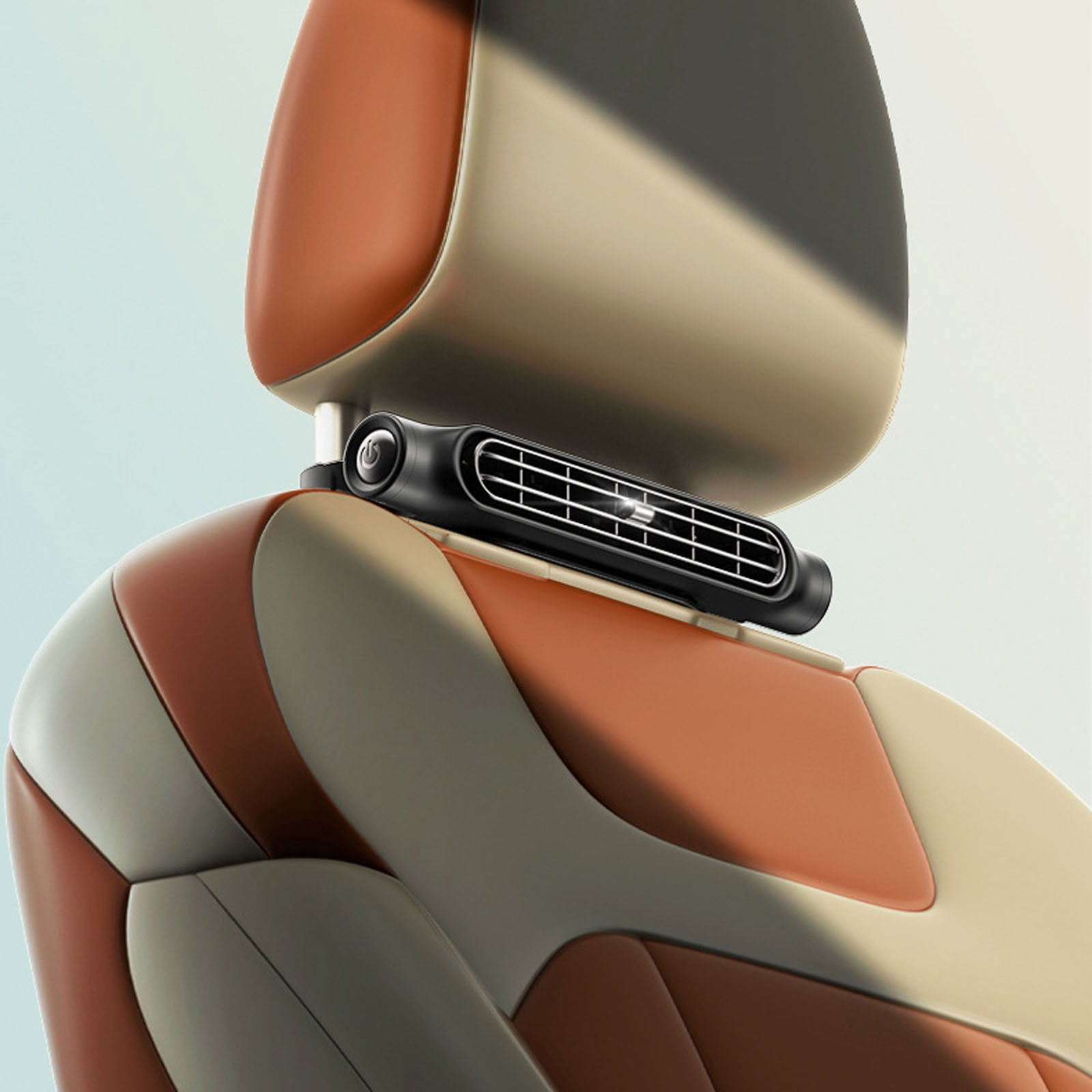 Multi-purpose Car Seat Fan, Adjustable Car Fan Clip On, 3000mAh Rechargeable Seat Cooler, Portable Ventilation for Road Trips and Camping, Quiet Clip-on Air Circulator