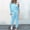 Sky Blue, variant on Lilgiuy Women Loose Two-piece Sets Solid Long Sleeve Tops Vest Casual Pants Sweatsuit