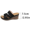 thumbnail image 6 of Viluyesy Women's Wedge Sandals, Floral Open Toe Slip On Soft Sole Casual Comfotable Shoes Black 7.5, 6 of 9