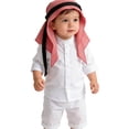 thumbnail image 5 of BOOMNY Toddler Baby Boys Muslim Robe Long Sleeve Thobe For Kids Embroidered Breathable Loose Fit Cozy Childrens Traditional Tops, 5 of 9