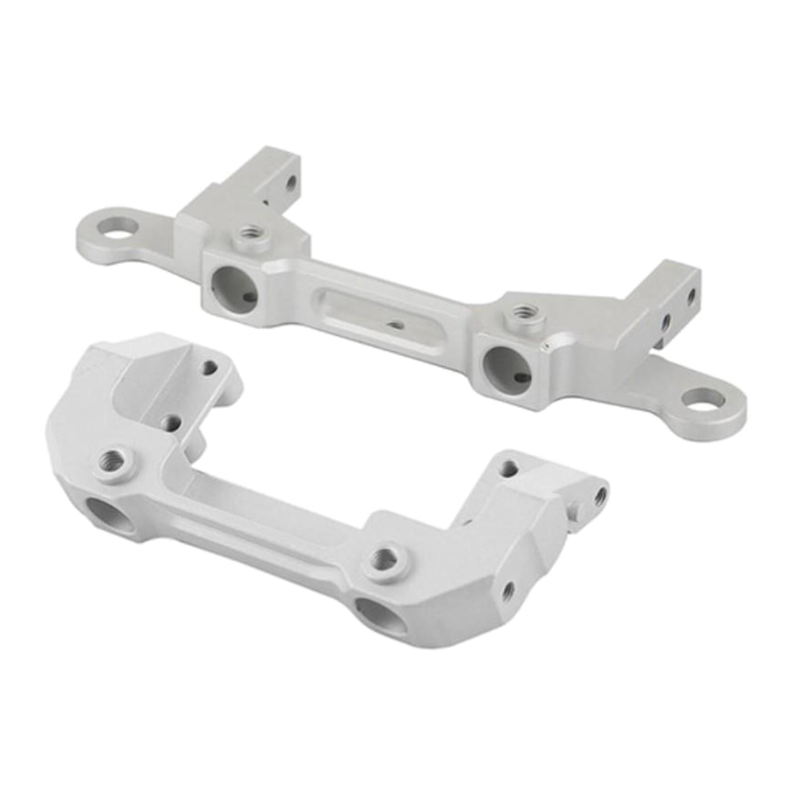 Rear Set SILVER For Axial SCX10 UpGraded METAL BUMPER BRACKET MOUNTS Front 