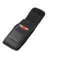 thumbnail image 2 of Black Rugged Vertical Nylon Case with Belt Loop, RFID Card Holder and Carabiner is Compatible with Tracfone BLU View Speed, 2 of 8