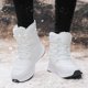 thumbnail image 3 of Botas de nieve impermeables de piel de vaca para mujer botas de invierno con soporte para el arco para senderismo y escalada, 3 of 9