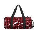 thumbnail image 2 of Bingfone Christmas Tree Buffalo Plaid Print Gym Duffle Backpack for Men Women,Travel Weekender Carry-On Bags with Detachable Back Pack Straps for Traveling Overnight Climb Sports, 2 of 8