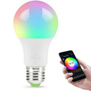 Wifi Led Light Bulbs,Aike Home 7W Color Changing Smart Home Devices with APP for Party,1PC