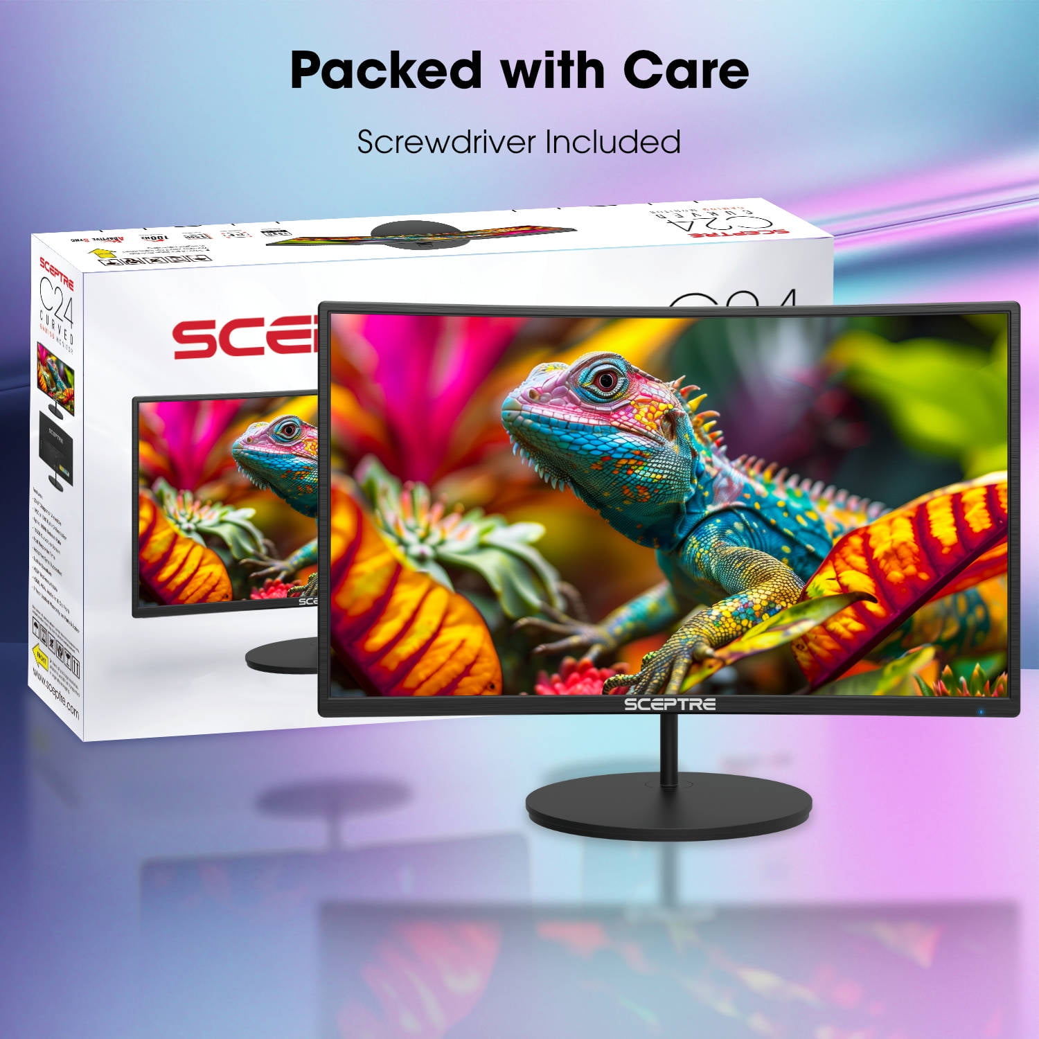 Sceptre New Curved 24-inch Gaming Monitor 100Hz Build-in Speakers