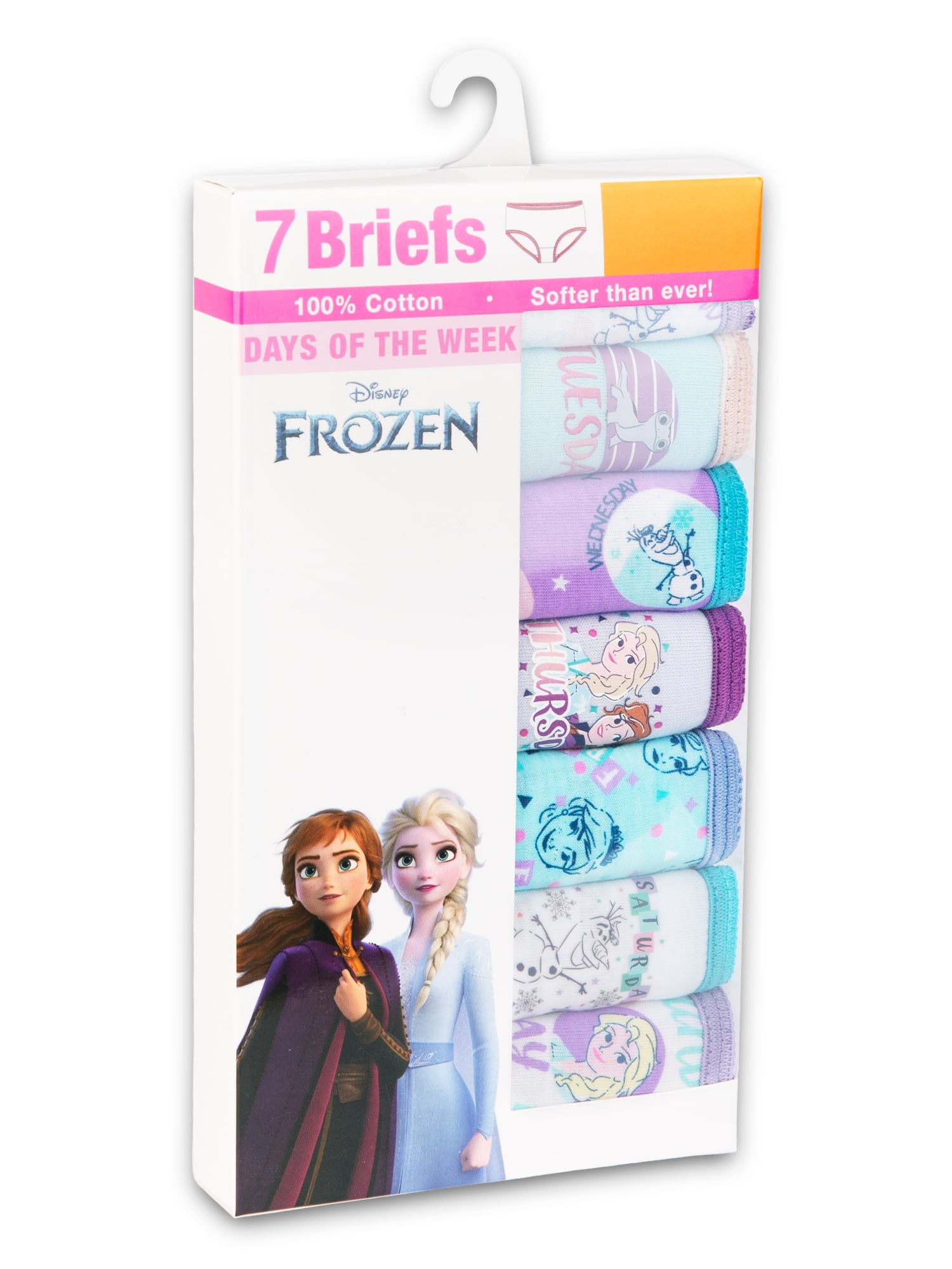 Disney's Frozen 2 Elsa and Anna Toddler Girl 7-Pack Day of the Week Brief  Panties