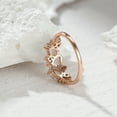 thumbnail image 4 of VOLALO Inlaid Muti Moissanite Teardrop Shaped Ring For Women, 4 of 7