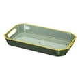 thumbnail image 2 of Modern Rectangular Decorative Tray Cosmetic Storage Household with Handles Jewelry Tray for Coffee Table Living Room Bathroom Countertop Green, 2 of 8