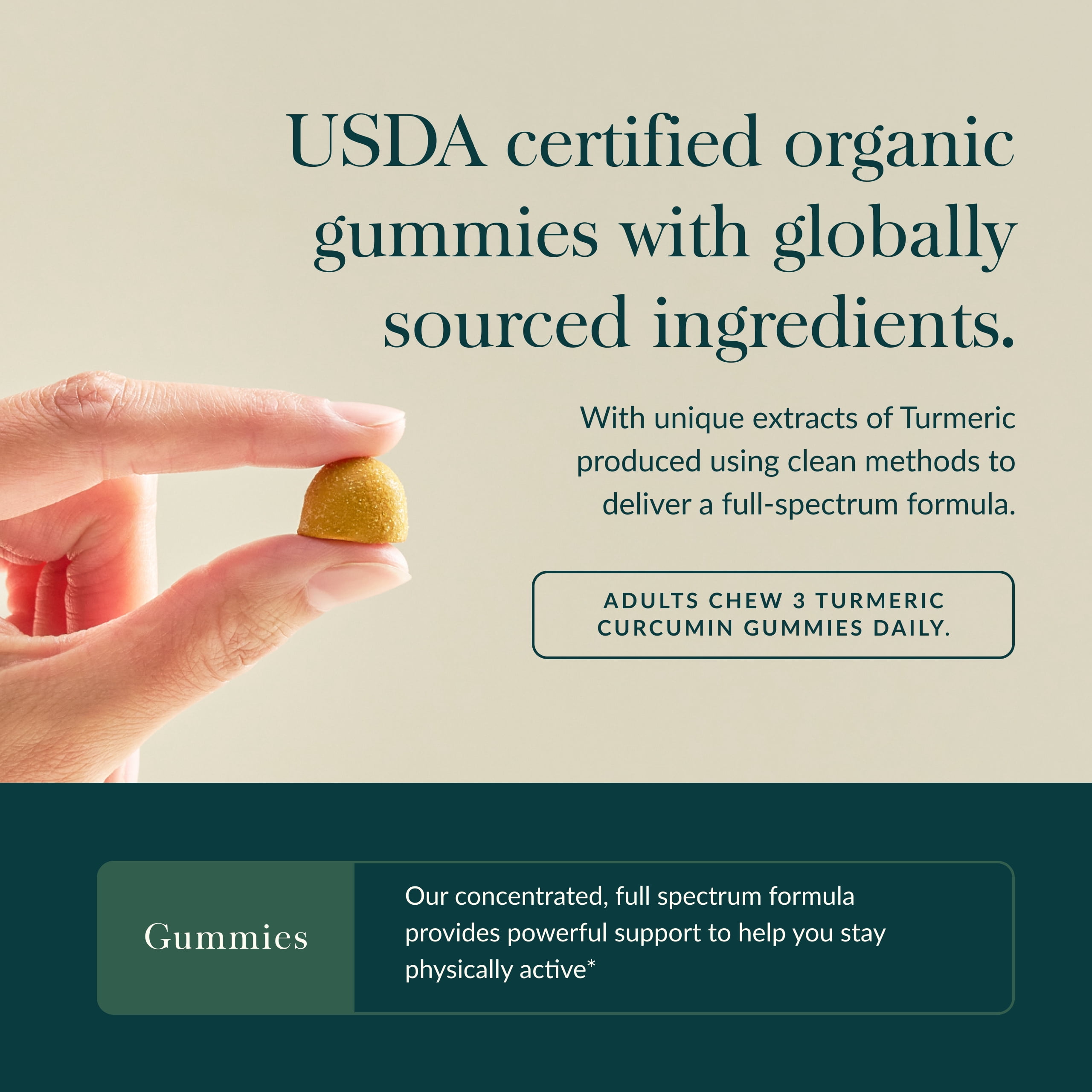 Gaia Herbs Turmeric Supreme Gummies Extra Strength - Supports Healthy Inflammatory Response in Healthy Individuals* - Lemon Ginger Flavor - 60 Vegan Organic Gummies (20 Servings)