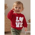 thumbnail image 5 of BemeyourBBs Toddler Baby Boys Girls Valentines Day Sweater Outfit Fall Winter Spring Clothes Long Sleeve Crew Neck Knit Pullover Tops, 5 of 9