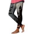 thumbnail image 2 of sdhkgrrt Women Plus Size High Waisted Stretch Halloween Print Leggings Casual Streetwear Activewear Lounge Yoga Fall Winter Gym Workout Trousers, Black 3XL, 2 of 5