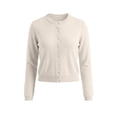 thumbnail image 3 of ClodeEU Women's Round Neck Button Front Knit Cardigan,Casual Long Sleeve Slim Fit Knit Outerwear ,Women's S-XXL, 3 of 7