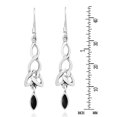 thumbnail image 4 of Forever Celtic Knots Onyx Drop .925 Sterling Silver Earrings, 4 of 5