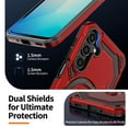 thumbnail image 5 of Dteck Magnetic Case for Samsung Galaxy S23,Shockproof TPU+PC Ring Holder Case Compatible with Mag Safe Military Drop Protection Kickstand Back Cover,Red, 5 of 7